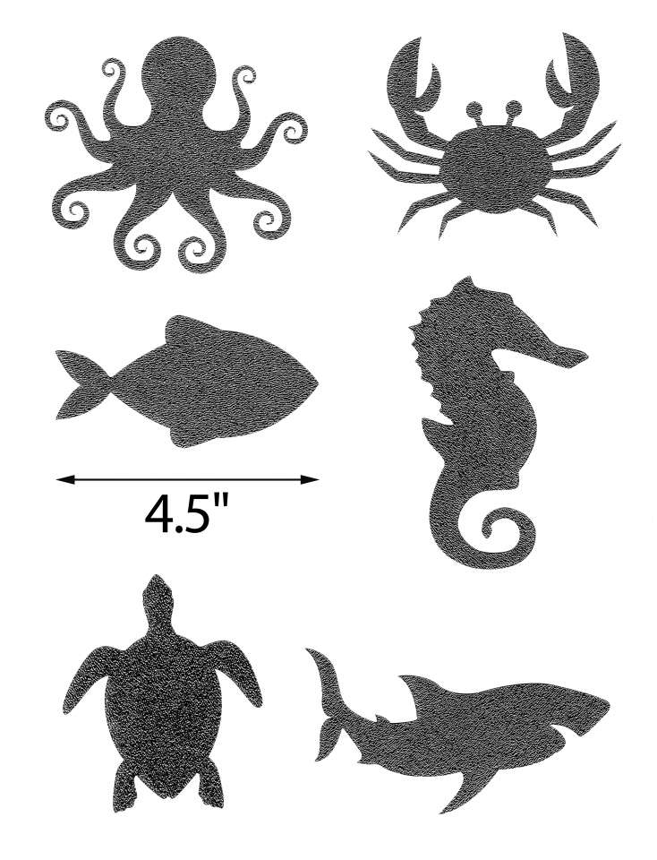 Sea Life Tracing Template Set 6pc
